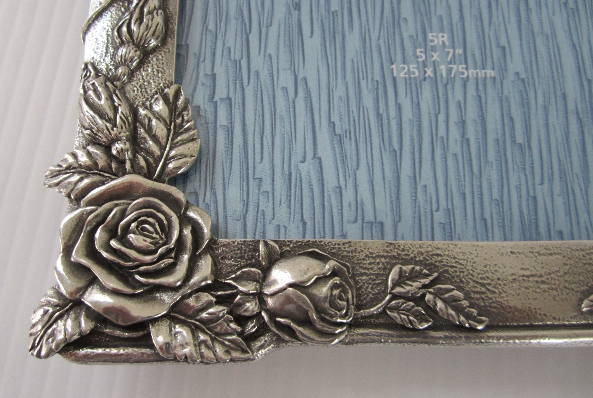 Royal Selangor Pewter Picture Frame: Vintage Rose Garden 5x7