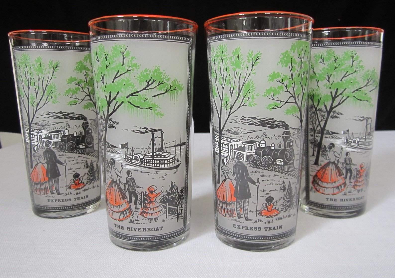 Currier And Ives Glasses