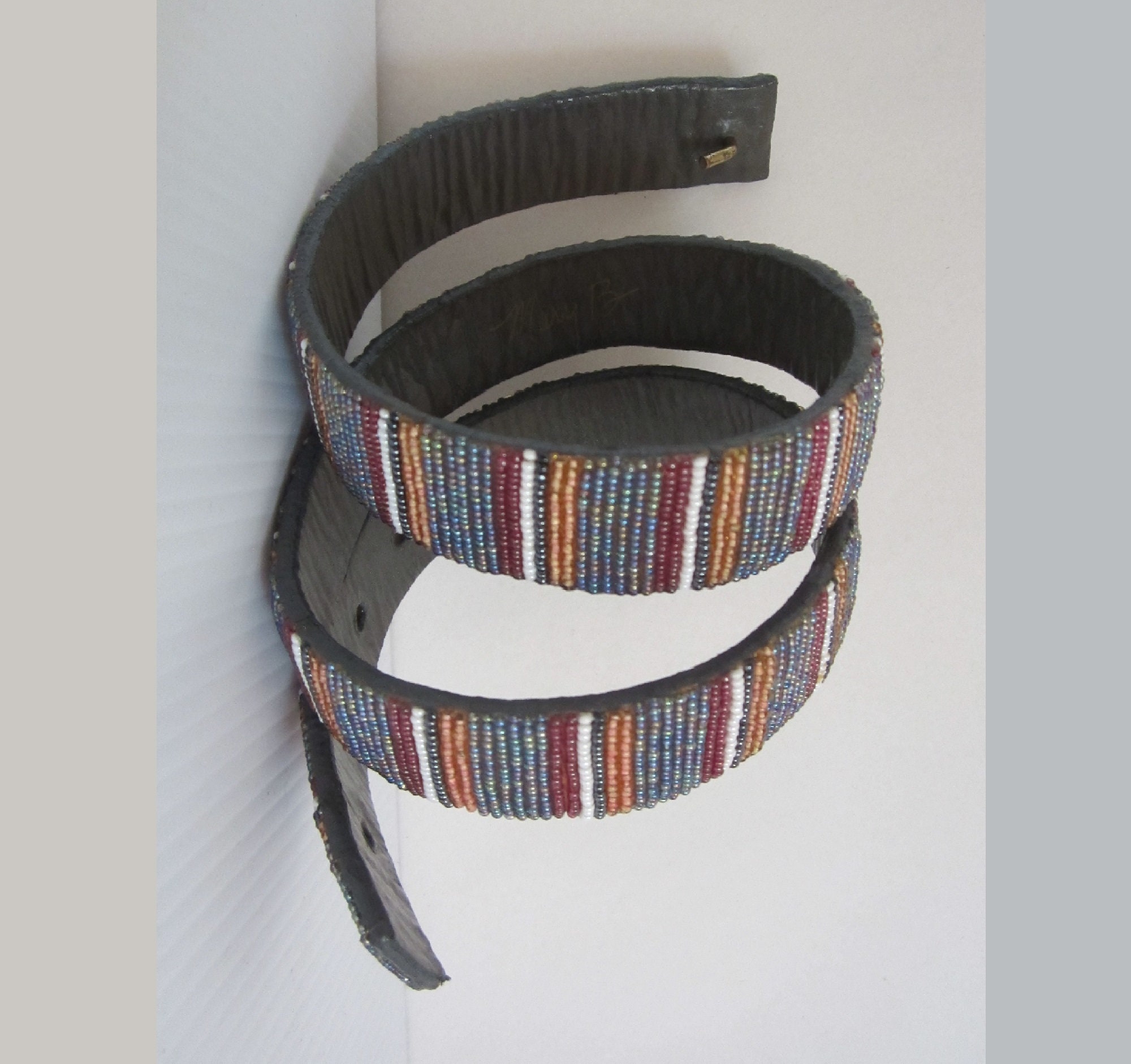 Vintage Mary B Hetz Beaded Belt: 1980s Designer Evening Wear 