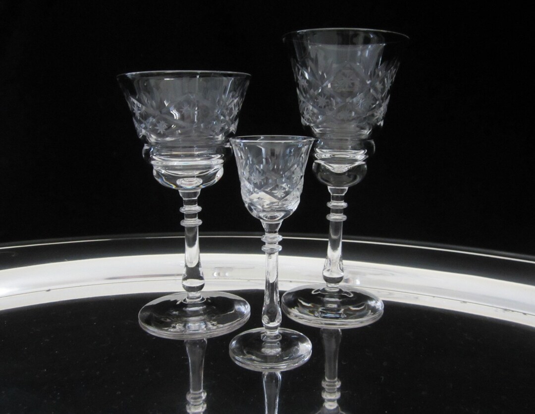 3pc Bryce 8652 Cocktail Glass Starter Set Vintage 1930s Etsy
