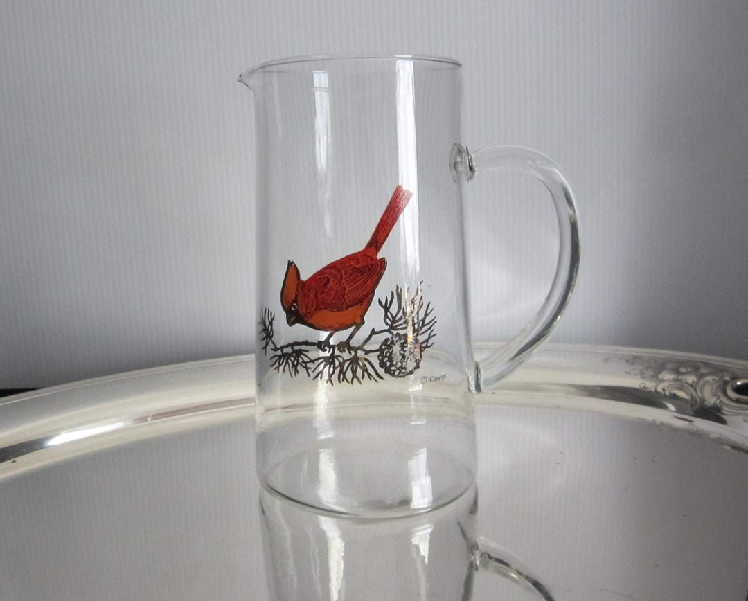 44-oz Drink Pitcher With Cardinal by Couroc of Monterey - Etsy