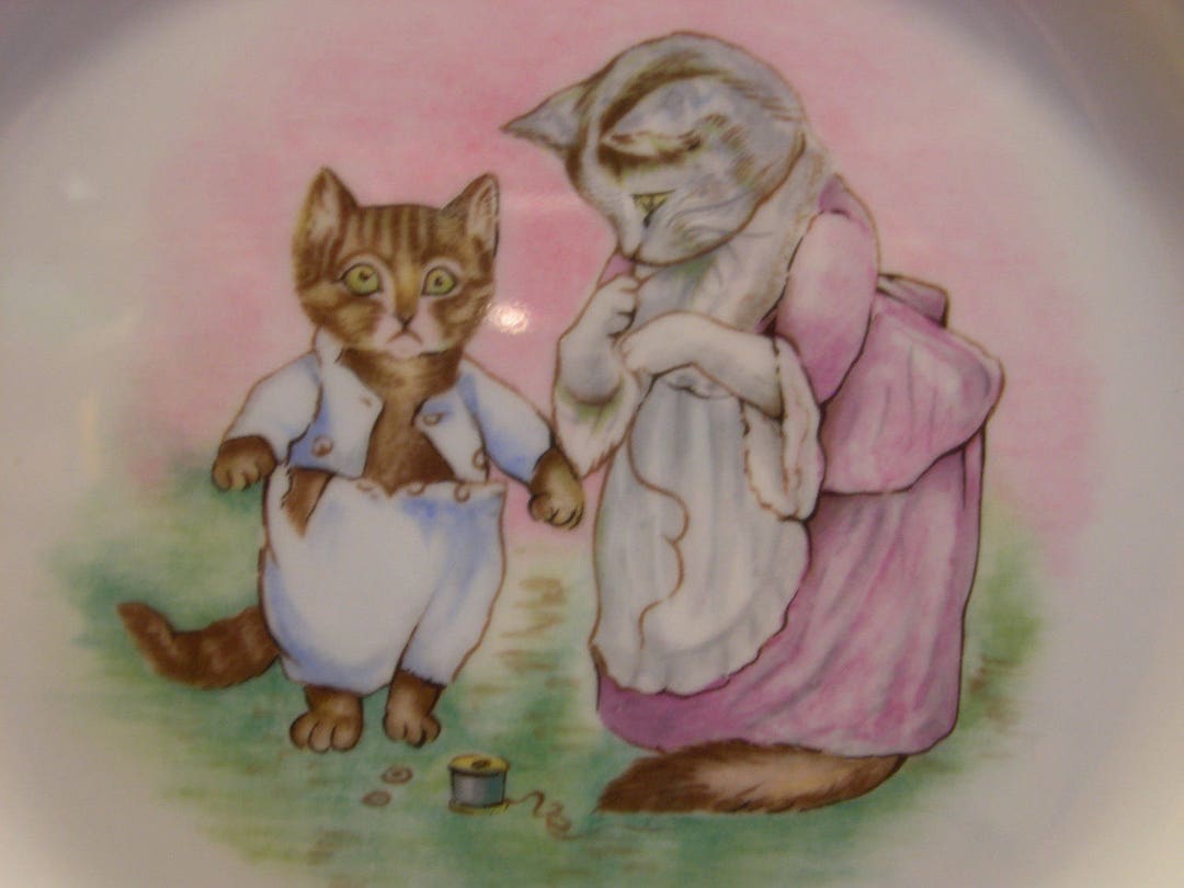 Vintage Beatrix Potter Tom Kitten Plate, Royal Albert Children's