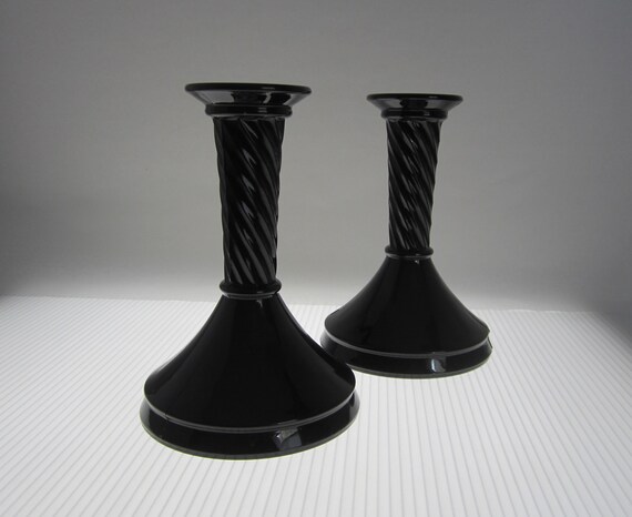 Black amethyst Twisted Mcm Candle holder (TRE) Black amethyst Twisted Mcm Candle holder (TRE)