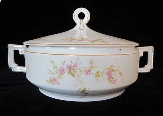 英国製   【covered vegetable】 Heinrich & Co Imperial Covered Vegetable Bowl Vintage 1930s Deco