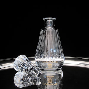 Baccarat Camus Decanter with Stopper Piccadilly Cognac Carafe • Vintage 1963 Handmade Barware Vertical Cuts • French Blown Crystal • Signed