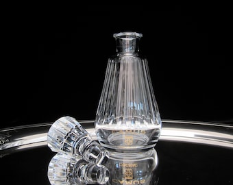 Baccarat Camus Decanter with Stopper Piccadilly Cognac Carafe • Vintage 1963 Handmade Barware Vertical Cuts • French Blown Crystal • Signed