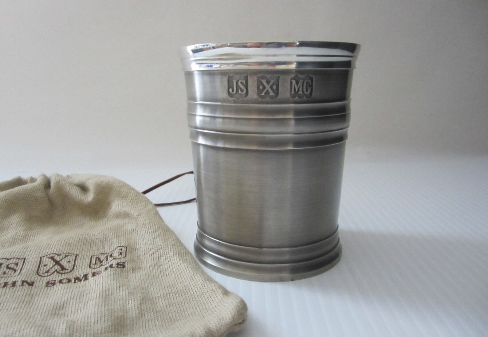 John Somers Pewter Cup JS X MG Vintage 8 Oz Fine Quality Etsy