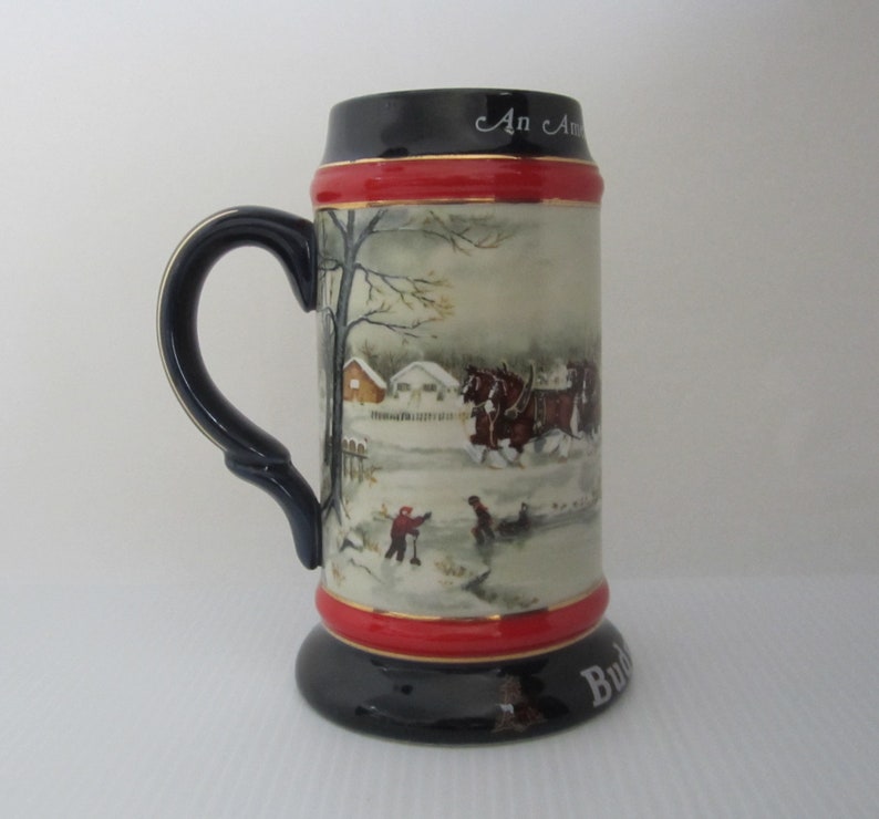 1990 Budweiser Beer Stein Collector Series Illustrated by Etsy