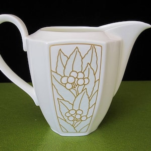 Heinrich Green Romance Creamer by Joop for Villeroy & Boch • Vintage 1991 European High Fashion Elegant Fine Bone China • Made in W. Germany