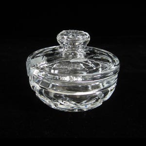 Antique St. Louis Crystal Mustard Jar and Lid • French 19th Century Hand Cut Carved Polished Moutardier  Signed Luxury Cristal • Caviar Pot