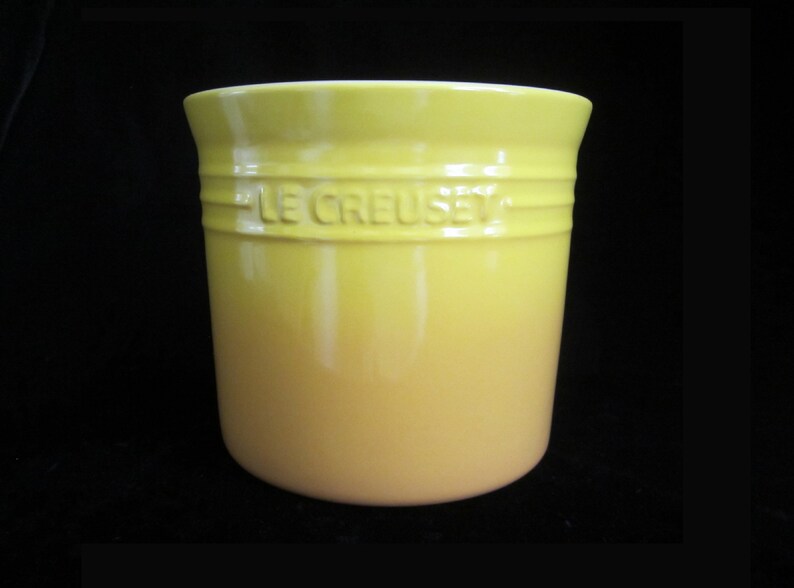 6 Le Creuset Stoneware Utensil Crock Yellow Ombre Etsy