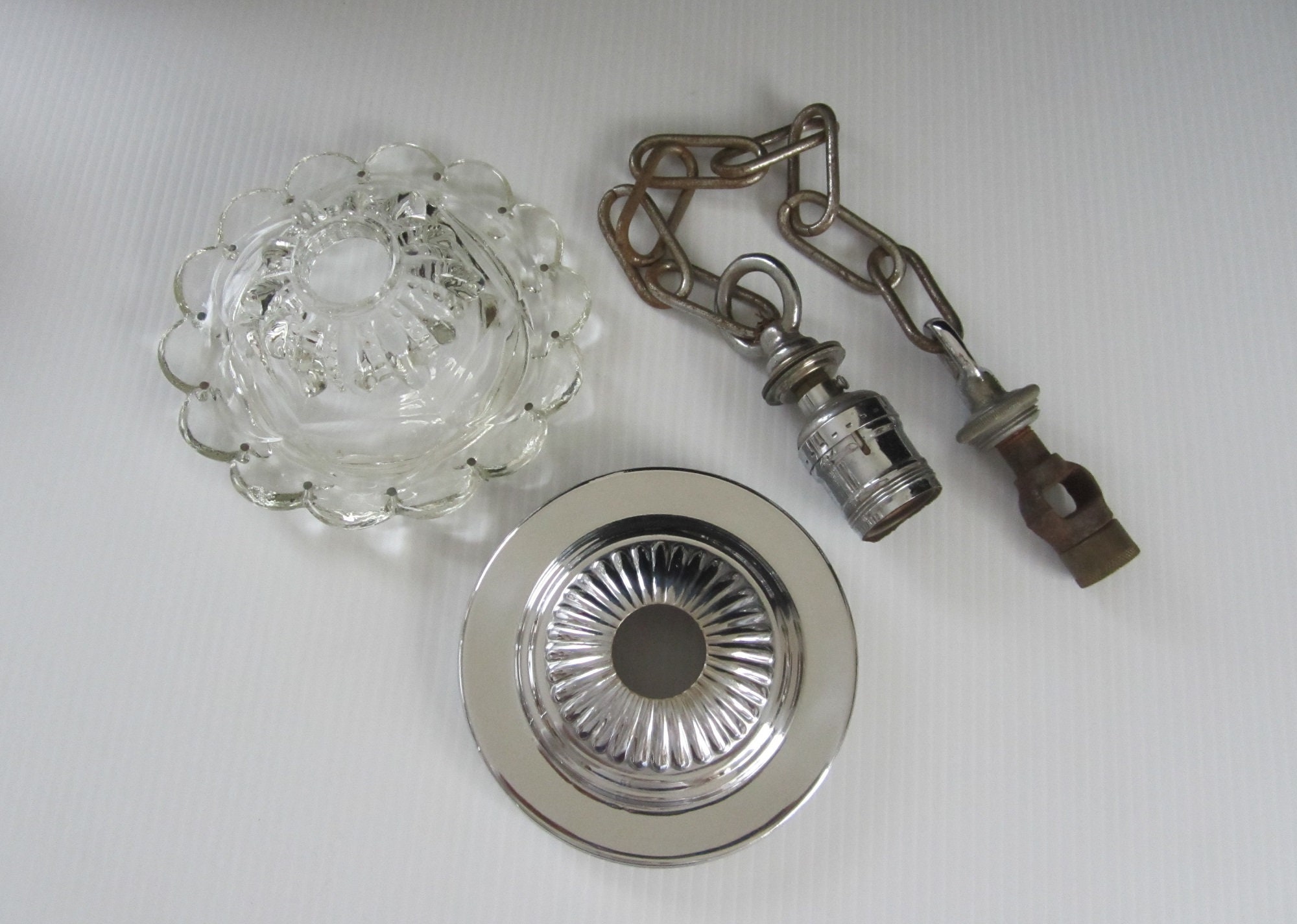 Metal Chandelier Parts: Candle Cups, Bobeches, Ornaments