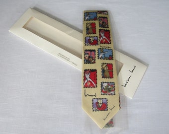 Tony Tetro Necktie with Herman Brood Abstract • Rare Vintage 100% Silk Boxed Men's Tie • Made by I.Q. Kunstuitleen B.V. Zwolle, Netherlands