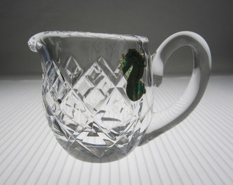 Waterford Mini Creamer Cut Crystal Diamonds • Authentic Signed Irish Classic Design • Vintage New with Original Green Foil Label • Ireland