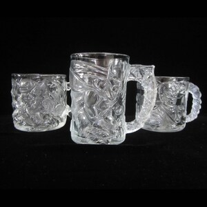 3-Pc Batman Forever McDonald's Mug Set • Vintage 1995 DC Comics Memorabilia • Riddler, Two-Face • France