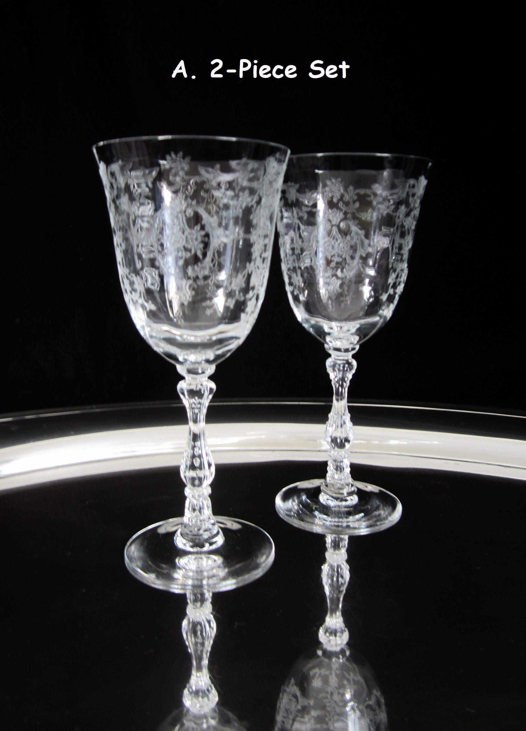 Set of Two Wineglass - Etsy