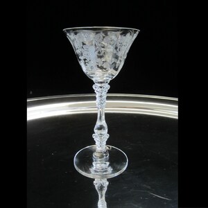 Vintage Cambridge Rose Point Crystal Starter Set: Etched Floral ...