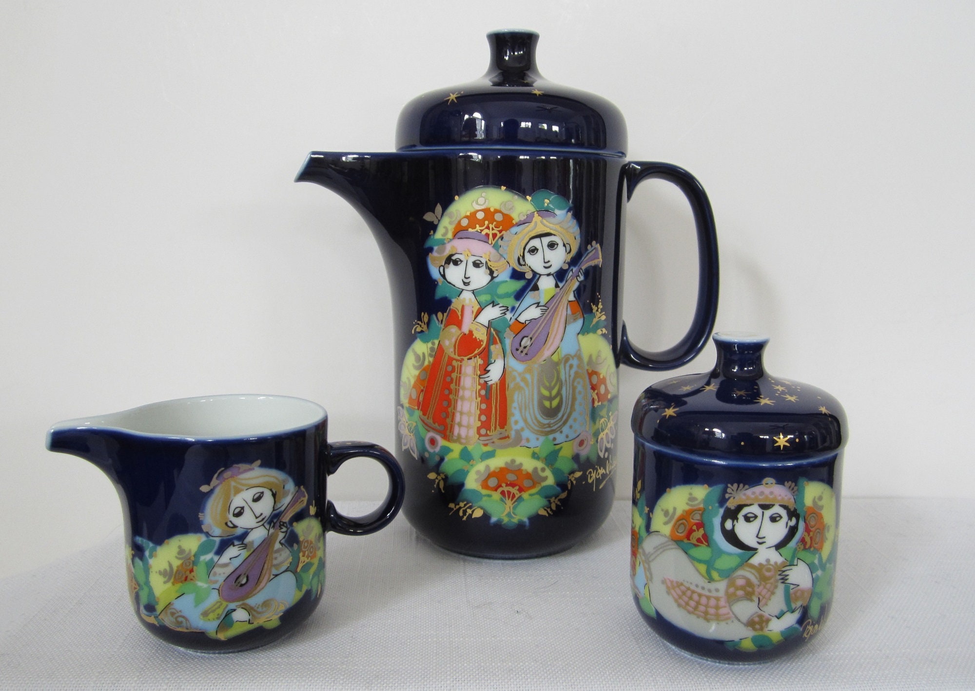 Björn Wiinblad 1001 Nacht Coffee Service for 4 • Vintage 13-piece