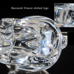 Baccarat Crystal Rabbit Sitting Figurine Vintage 2003 Retired No. 762520 Signed Authentic Seated Bunny Hare Miniature Sculpture . France image 7