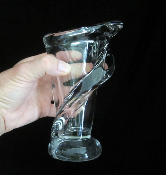 Vintage Vannes-le-châtel Crystal Vase • Jack-in-the-pulpit Art