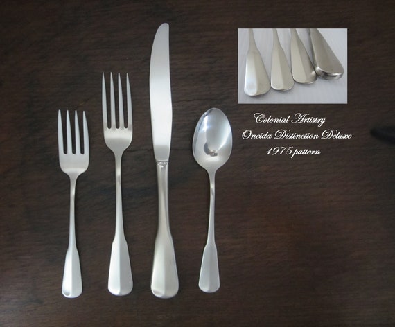 Vintage Oneida Colonial Artistry Stainless Steel Flatware, 1975