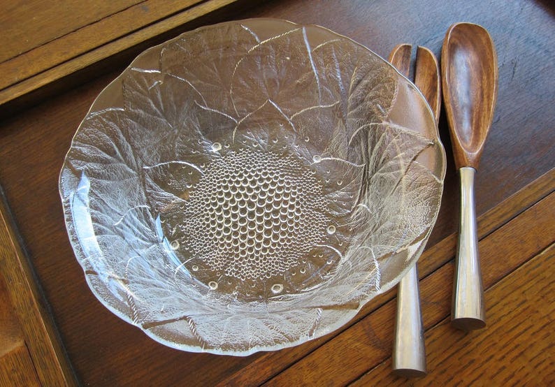 10 Mikasa Crystal Serving Bowl Vintage 1970s Clear Glass Etsy