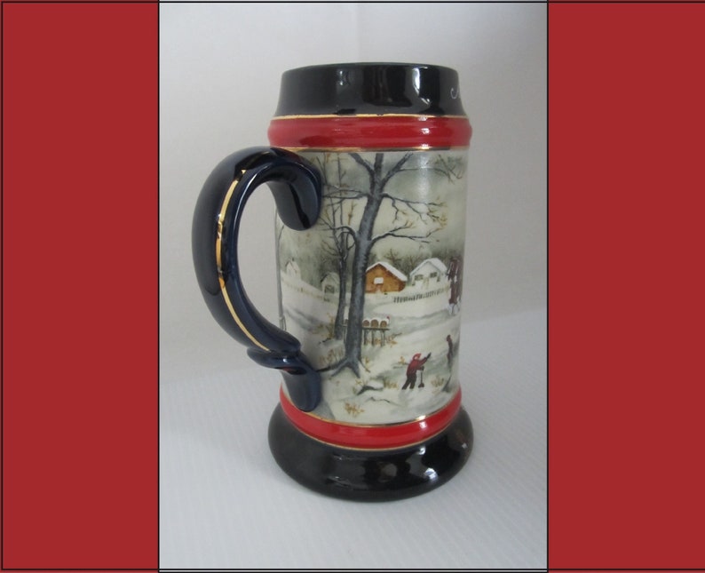 1990 Budweiser Beer Stein Collector Series Illustrated by Etsy