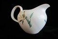 Noritake Bamboo China Creamer with Gold Trim • Vintage Mid-Century Milk Pitcher Teal Black & Gold Leaves • Retro Pattern #5540 Made in Japan