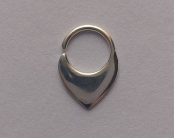 Septum ring - solid sterling silver - pointy septum - nose percing