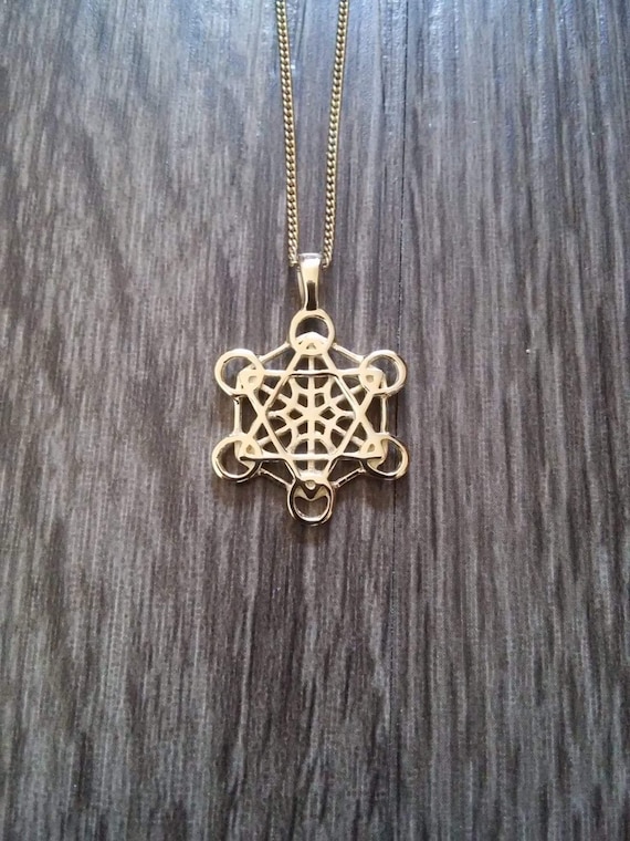 Metatron S Cube Pendant Necklace Sacred Geometry Gold Solid - Metatron S Cube Sacred Geometry Pendant Metatron S Cube Pendant Necklace Sacred Geometry Gold Solid - Metatron S Cube Sacred Geometry Pendant
