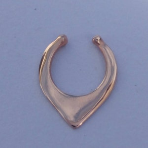 Rose gold septum - Faux septum in rose gold - nose ring - tribal jewelry - septum ring - pointy septum - fake septum