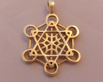 Metatron's cube pendant - metatron's necklace - sacred geometry