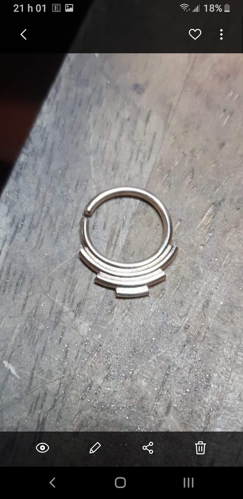 Septum ring tribal septum ring silver septum ring nose jewelry