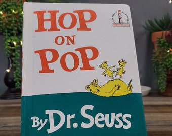 Livre pop Hop on du Dr Seuss, Le plus simple des Seuss pour les plus jeunes, Livres pour débutants Je peux tout lire par moi-même, Livres Le chat dans le chapeau