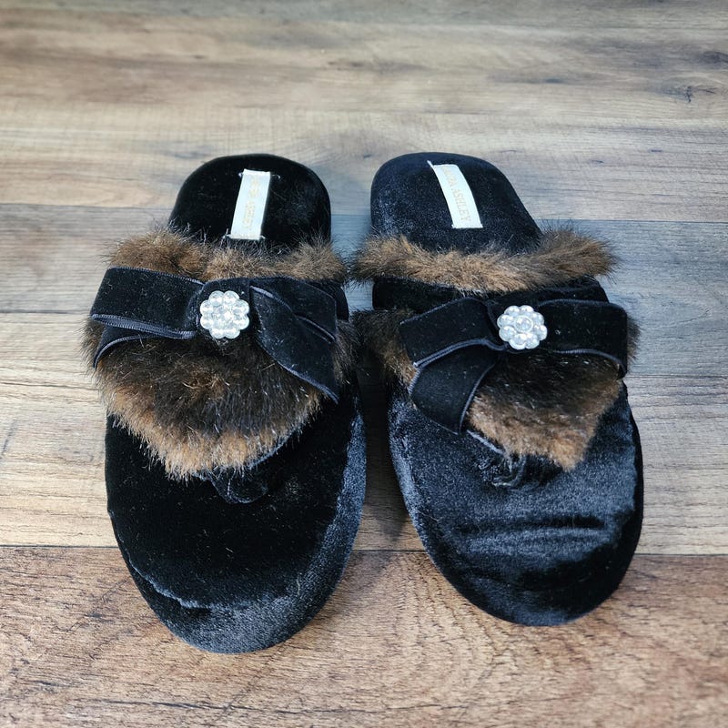 Black Bow for Slippers - Etsy