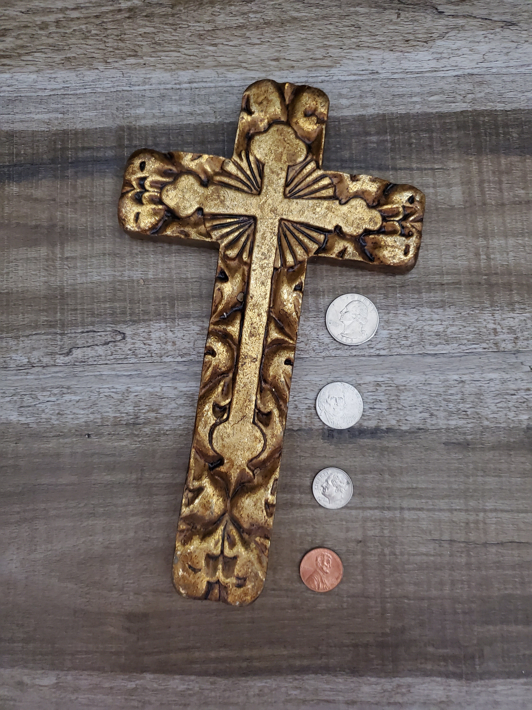 Gips Kreuz griechischorthodoxe Kreuz in Gold religiöse Wand Etsy