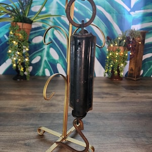 Vintage Pocket Balance Hanging Scale, Brass 50 Lb Fish Scale, Registered Germany, &quot;Not Legal for use in Trade&quot;