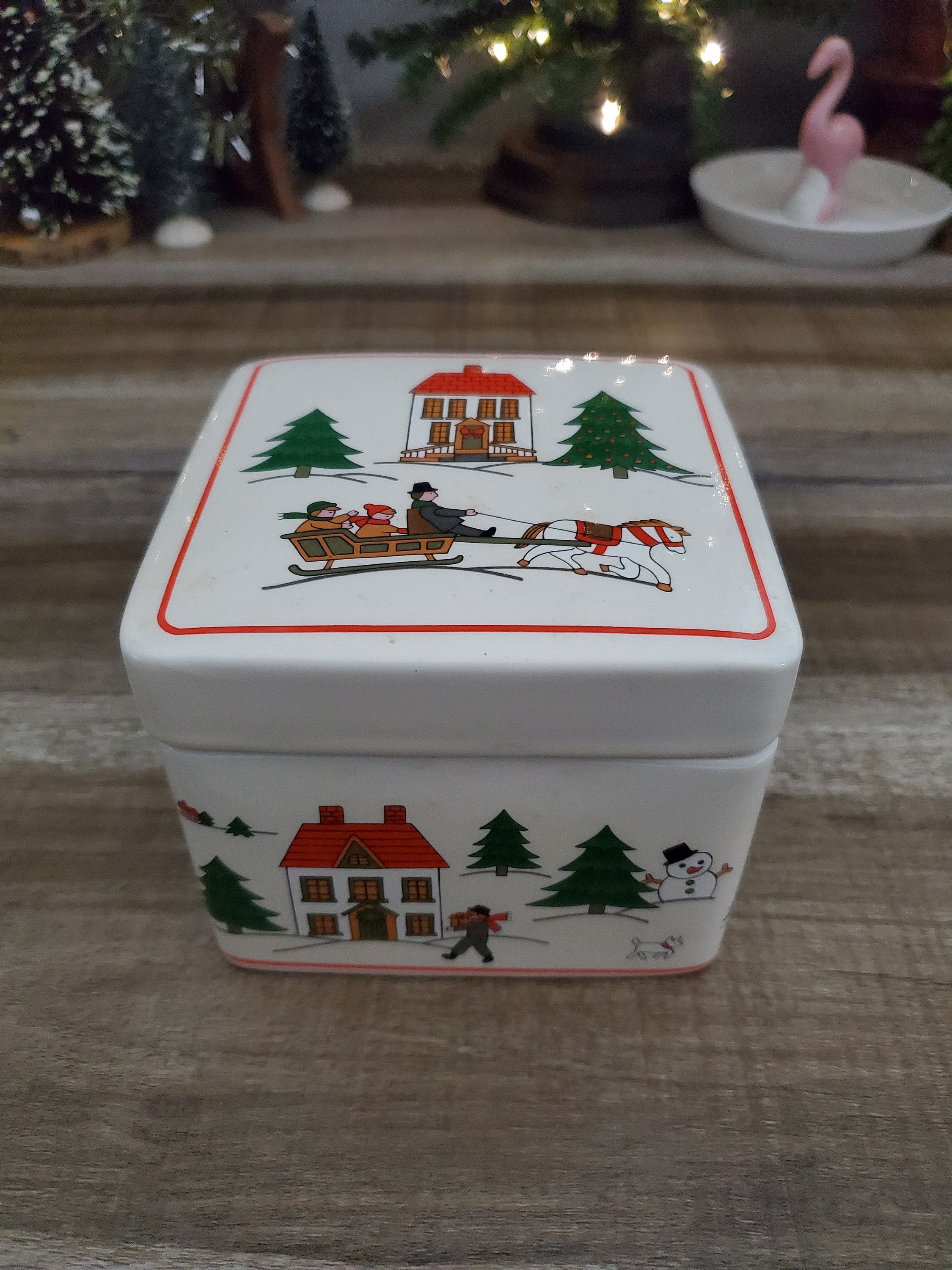 Cards christmas box july gift hop Christmas Gift Box and Christmas Cards Boxed Gifts Trinket | Etsy