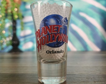Vaso de chupito vintage de Planet Hollywood Orlando: recuerdo del restaurante