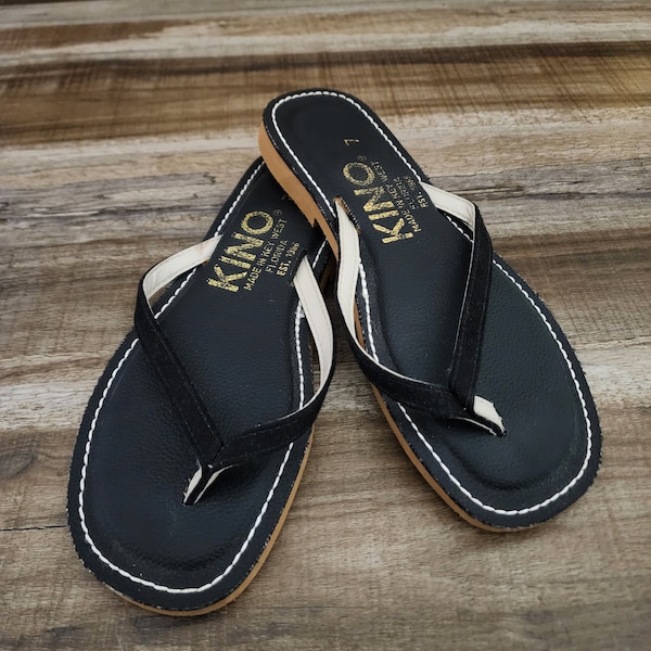 KINO Sandals, Traditional Style Flip Flop Thong Sandal, Handmade Leather Sandals, The One and Only Original Sandal Built in Key West