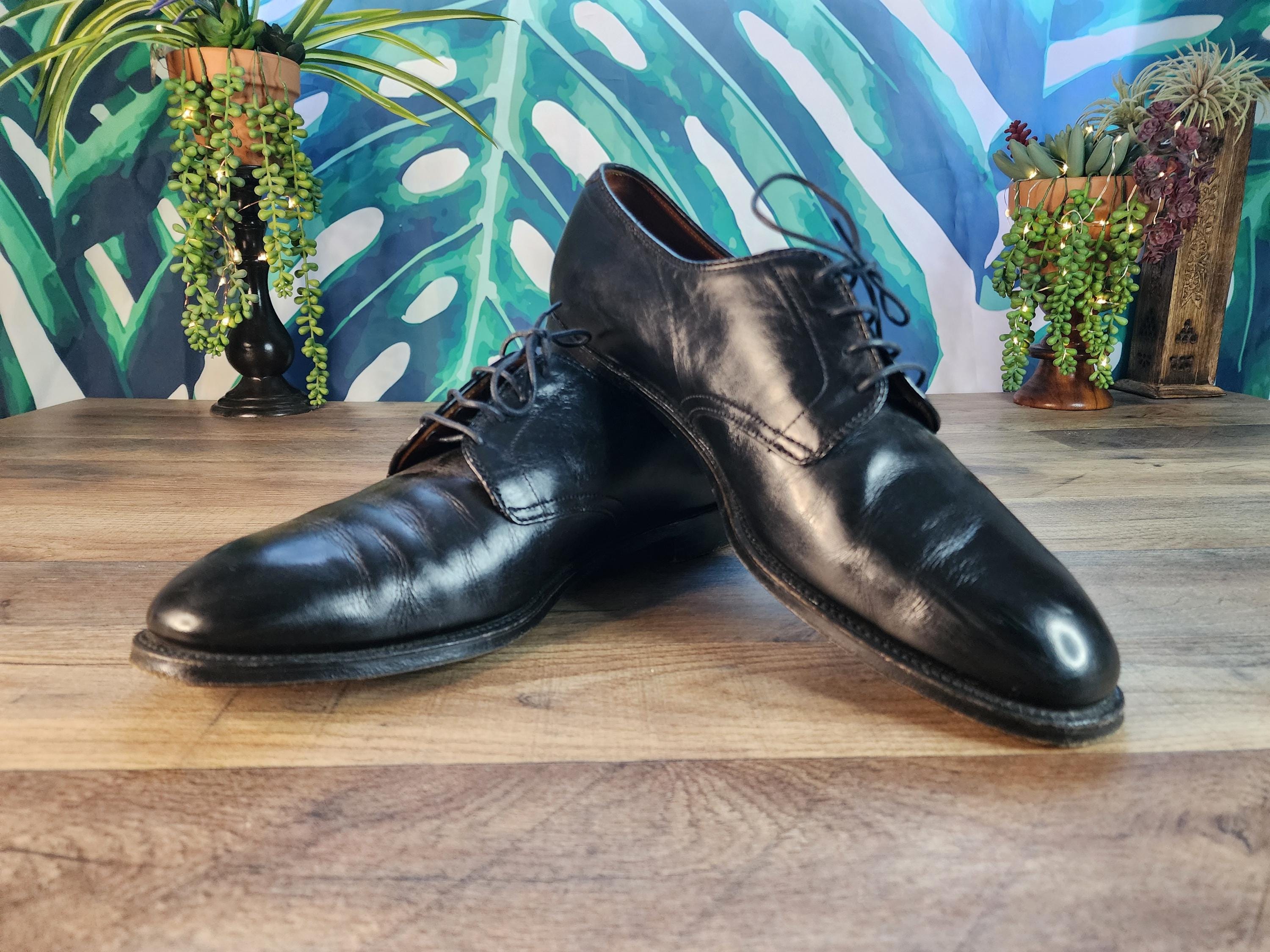 Alden, ALDEN #655 Foot Balance System Men's Black Leather Dress Shoes, Size 12 R, Pre-Worn
