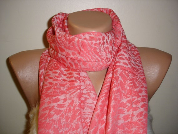 Items similar to Pashmina Scarf - Fashion Scarves For Women - Long Pink ...