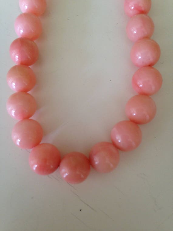 Beautiful soft pink angel skin coral necklace - image 2