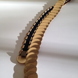 Fish scale belt stretchy golden