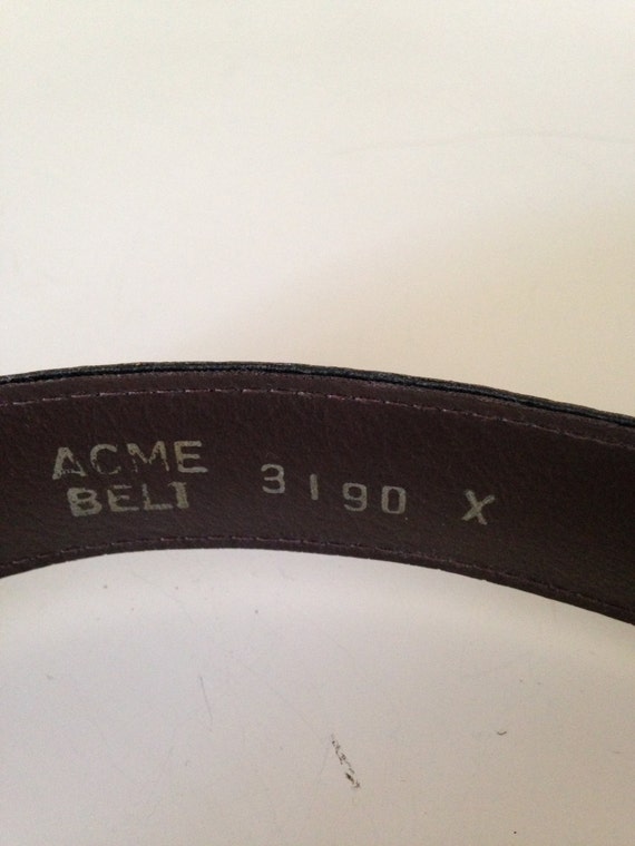 Acme brown faux reptile belt - image 2