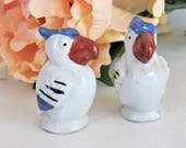 Vintage Salt and Pepper Shaker German Parrot BIrd S P Set Ceramic Made in Germany Collectible Kitchen