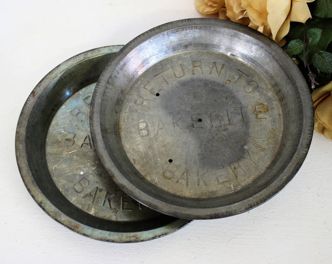 Vintage Pie Tin / Bakerite Bakery / Bake Rite / Pie Pan / Collectible ...