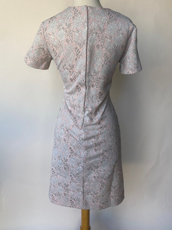 Vintage 1960's Dress with Pockets, Pink & Blue Fr… - image 4