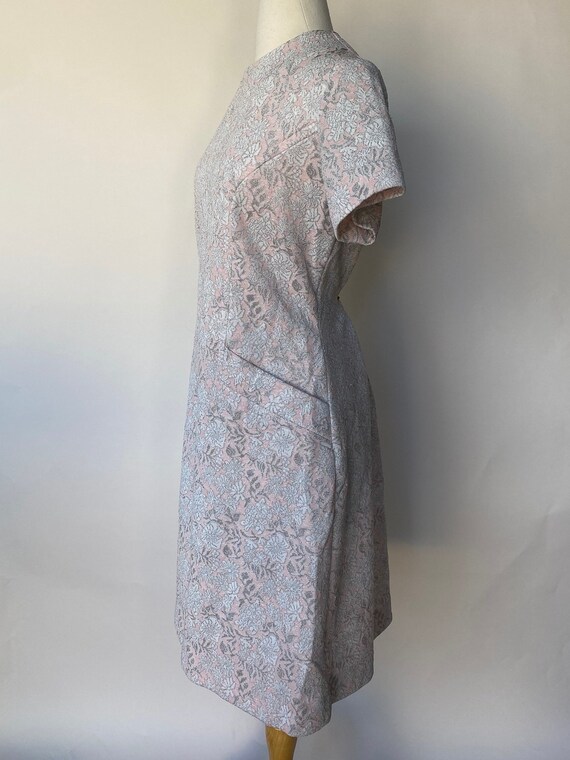 Vintage 1960's Dress with Pockets, Pink & Blue Fr… - image 2