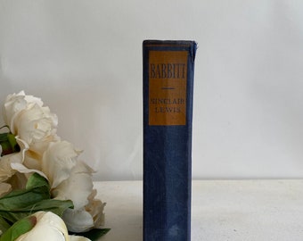 Livre vintage des années 1920, Babbitt par Sinclair Lewis, New York Harcourt, Brace & Co.